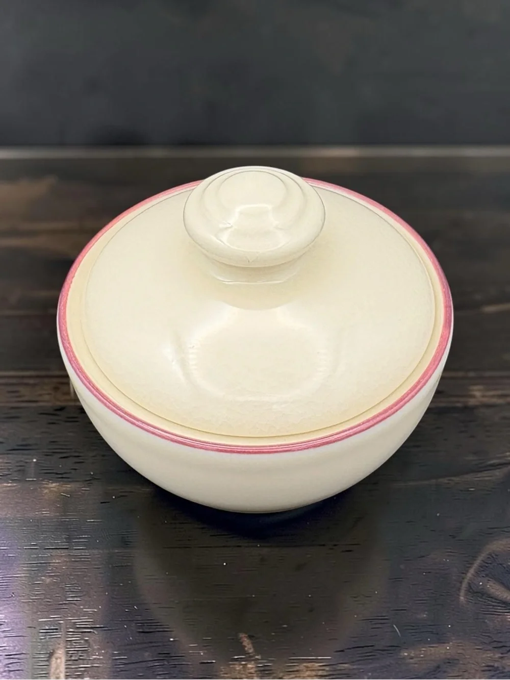 Vintage Pfaltzgraff Valley View Ceramic Sugar Bowl & Lid Covered Table Dish EUC